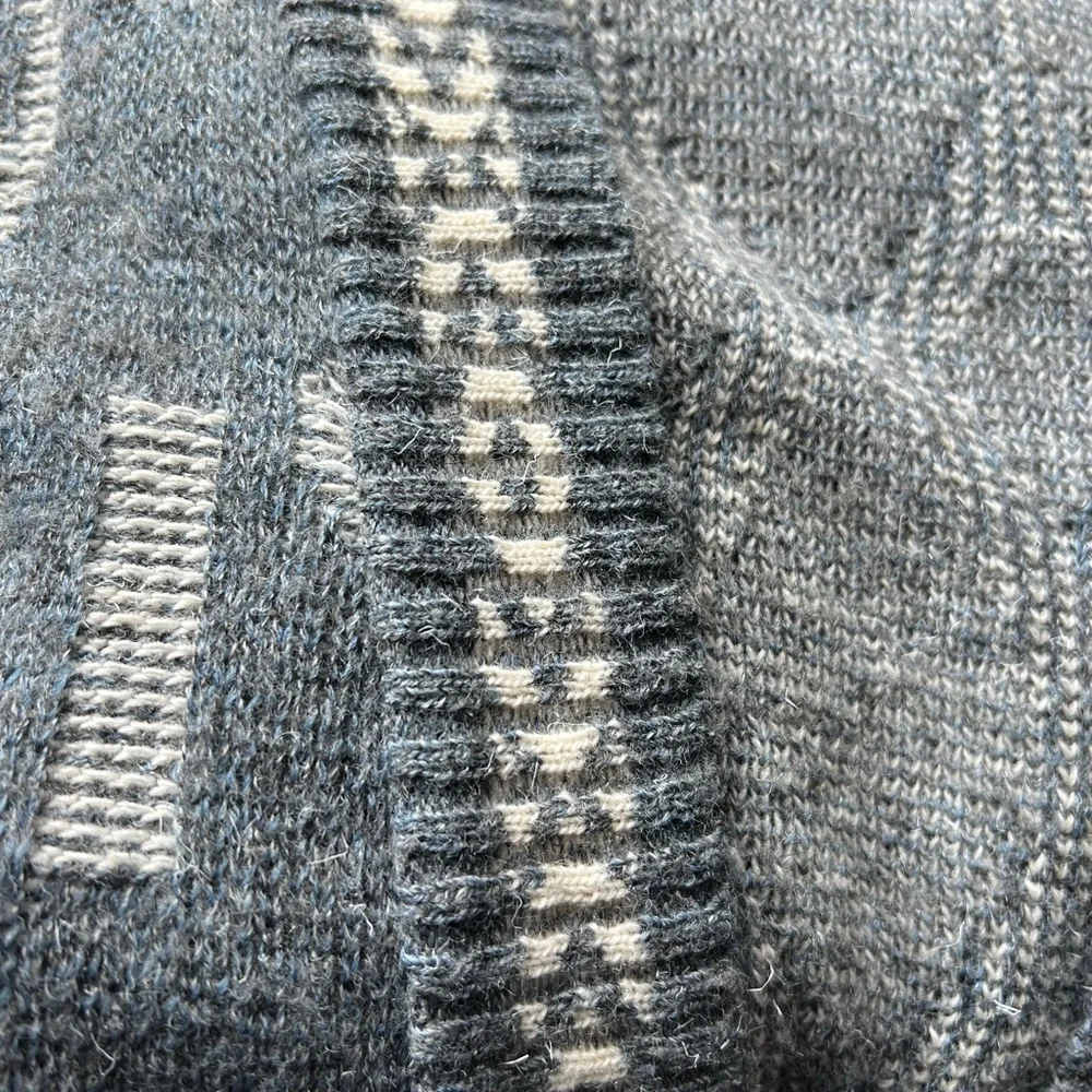 Vintage Patterned Cardigan, Kensington Brand, Made in Italy, V-Neck - Picture 8 of 9